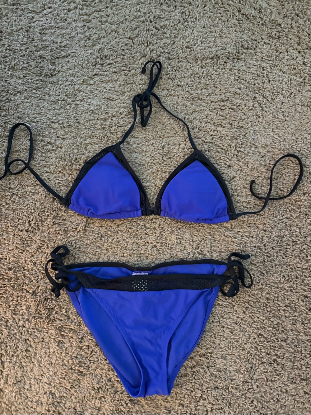 Mossimo Blue/Purple Swimsuit Set Size M